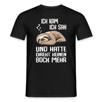 Je suis venu, j’ai vu et je n’en ai pas eu envie tout de suite - T-shirt homme - noir - Devant - AI Model Male 178 light (178cm)