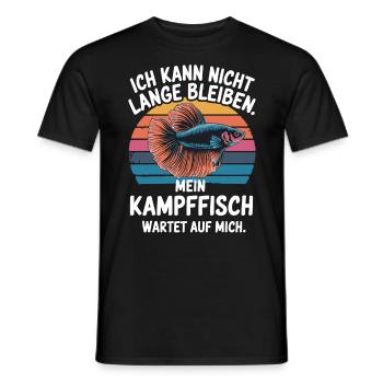Mein Kampffisch wartet auf mich - Männer T-Shirt - Schwarz - Vorne - AI Model Male 178 light (178cm)