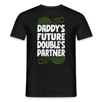 Funny Tennis Player Racket Daddy's - Männer T-Shirt - Schwarz - Vorne - AI Model Male 178 light (178cm)