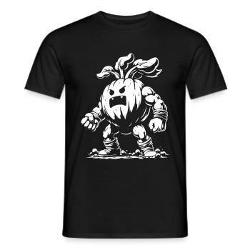 Conception de citrouille monstre, parfaite pour Halloween - T-shirt homme - noir - Devant - AI Model Male 178 light (178cm)
