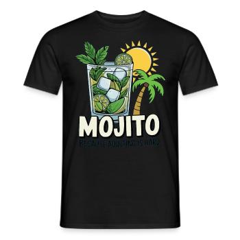 Mojito – Because adulthood is hard - Men's T-Shirt - black - Front - AI Model Male 178 light (178cm)
