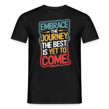 Croyez au voyage, le meilleur est à venir - T-shirt homme - noir - Devant - AI Model Male 178 light (178cm)