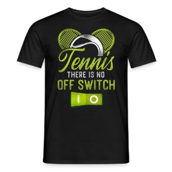 Funny Tennis Player Racket Tennis - Men's T-Shirt - black - Front - AI Model Male 178 light (178cm)