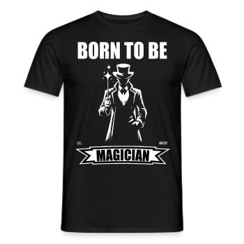 Né pour être magicien – Cool Wizard Design - T-shirt homme - noir - Devant - AI Model Male 178 light (178cm)
