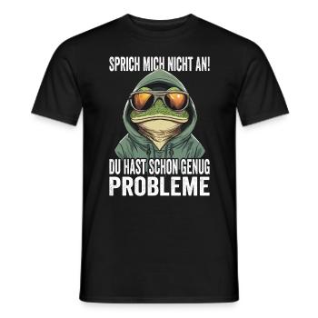 Ne me parlez pas, vous avez déjà assez de problèmes - T-shirt homme - noir - Devant - AI Model Male 178 light (178cm)