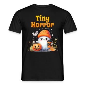 Halloween Costume Kids LITTLE FRIGHT Funny - Men's T-Shirt - black - Front - AI Model Male 178 light (178cm)