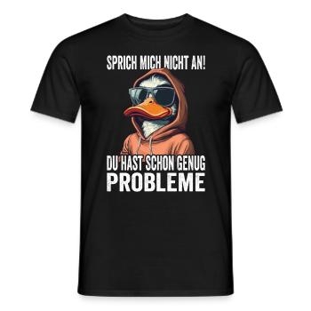 Ne me parlez pas, vous avez déjà assez de problèmes - T-shirt homme - noir - Devant - AI Model Male 178 light (178cm)