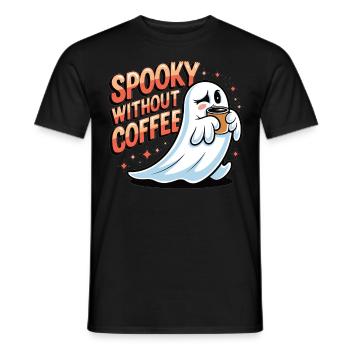Spuk ohne Kaffee? Unmöglich! - Männer T-Shirt - Schwarz - Vorne - AI Model Male 178 light (178cm)