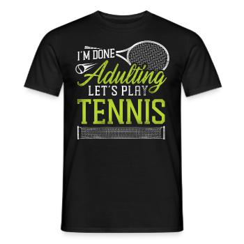 Funny Tennis Player Racket I'm - Männer T-Shirt - Schwarz - Vorne - AI Model Male 178 light (178cm)