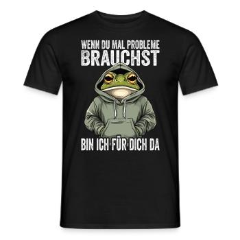 Si jamais vous avez besoin de problèmes, je suis là pour vous - T-shirt homme - noir - Devant - AI Model Male 178 light (178cm)