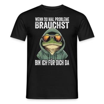 Si jamais vous avez besoin de problèmes, je suis là pour vous - T-shirt homme - noir - Devant - AI Model Male 178 light (178cm)