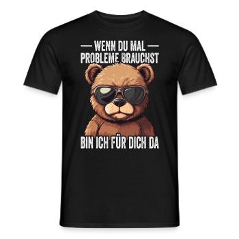 Si jamais vous avez besoin de problèmes, je suis là pour vous - T-shirt homme - noir - Devant - AI Model Male 178 light (178cm)