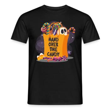 Costume d’Halloween Enfants REMETTRE LE BONBON Drôle - T-shirt homme - noir - Devant - AI Model Male 178 light (178cm)