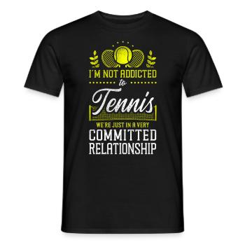 drôle de raquette de joueur de tennis je ne suis pas - T-shirt homme - noir - Devant - AI Model Male 178 light (178cm)