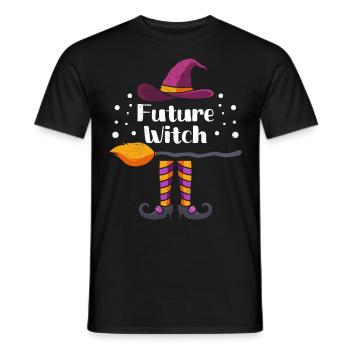 Halloween Kostüm Kinder HEXE IN AUSBILDUNG - Männer T-Shirt - Schwarz - Vorne - AI Model Male 178 light (178cm)