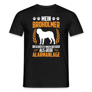 Broholmer est meilleur que Alarm Broholmer - T-shirt homme - noir - Devant - AI Model Male 178 light (178cm)
