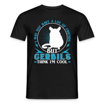 Une gerbille pense que je suis cool Gerbille rongeur - T-shirt homme - noir - Devant - AI Model Male 178 light (178cm)