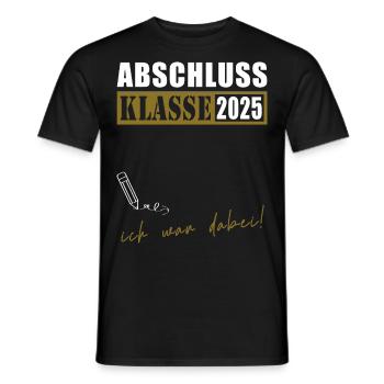 Abschlussklasse 2025 - Männer T-Shirt - Schwarz - Vorne - AI Model Male 178 light (178cm)