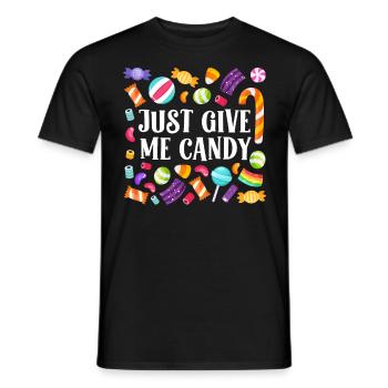 Halloween Enfants JUST GIVE ME CANDY Fun - T-shirt homme - noir - Devant - AI Model Male 178 light (178cm)