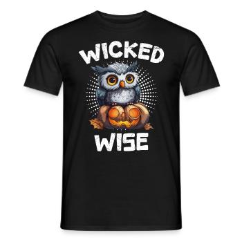 Halloween Kostüm Kinder WICKED WISE Gruseliges - Männer T-Shirt - Schwarz - Vorne - AI Model Male 178 light (178cm)