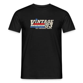 1993 Birthday Vintage All Original Parts No II - Men's T-Shirt - black - Front - AI Model Male 178 light (178cm)