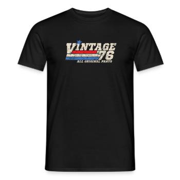 1976 Birthday Vintage All Original Parts No II - Men's T-Shirt - black - Front - AI Model Male 178 light (178cm)