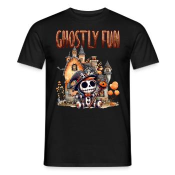 Fête d’Halloween Enfants FANTOMATIQUE FUN Drôle - T-shirt homme - noir - Devant - AI Model Male 178 light (178cm)