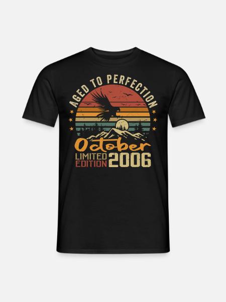 Vintage Octobre 2006 - Cadeau Rétro Octobre 2006 - T-shirt homme - noir