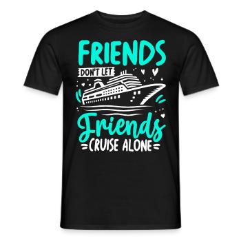 Les amis ne laissent pas leurs amis naviguer seuls - T-shirt homme - noir - Devant - AI Model Male 178 light (178cm)