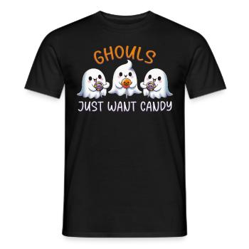 Les goules veulent juste des bonbons - T-shirt homme - noir - Devant - AI Model Male 178 light (178cm)