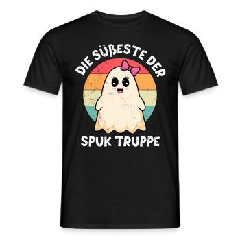 Halloween Girl THE CUTEST OF THE HAUNTED TROUPE - Men's T-Shirt - black - Front - AI Model Male 178 light (178cm)