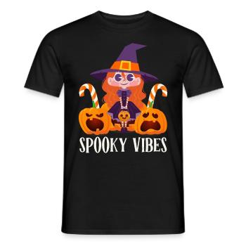Fête d’Halloween AMBIANCE EFFRAYANTE Drôle Halloween - T-shirt homme - noir - Devant - AI Model Male 178 light (178cm)