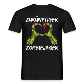 Costume d’Halloween Enfants FUTURE ZOMBIE HUNTER - T-shirt homme - noir - Devant - AI Model Male 178 light (178cm)