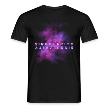 Singularity AI GenAI Singularity Black Hole - Men's T-Shirt - black - Front - AI Model Male 178 light (178cm)