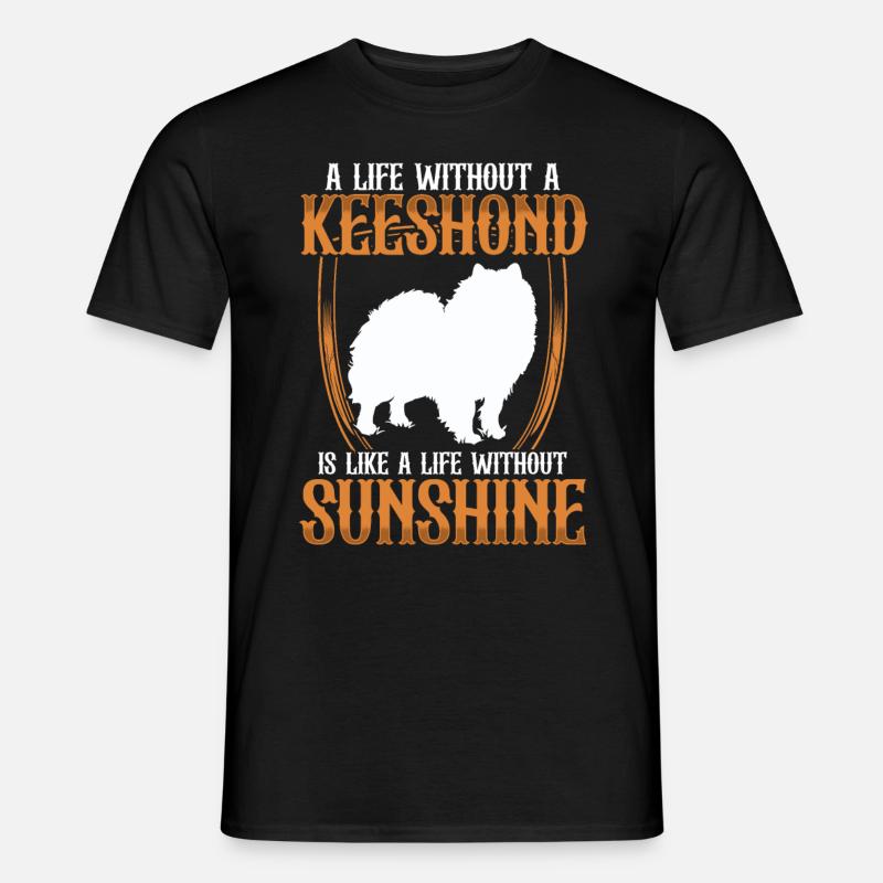 Leben ohne Wolfsspitz Keeshond - Männer T-Shirt - Schwarz