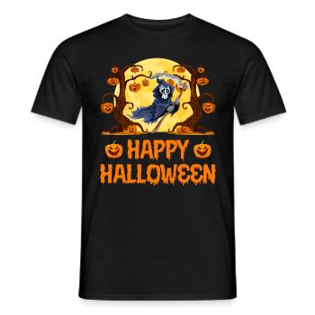 Halloween HAPPY HALLOWEEN Party Kids - Men's T-Shirt - black - Front - AI Model Male 178 light (178cm)