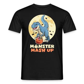 Halloween Party MONSTER MASH UP Dinosaurier - Männer T-Shirt - Schwarz - Vorne - AI Model Male 178 light (178cm)