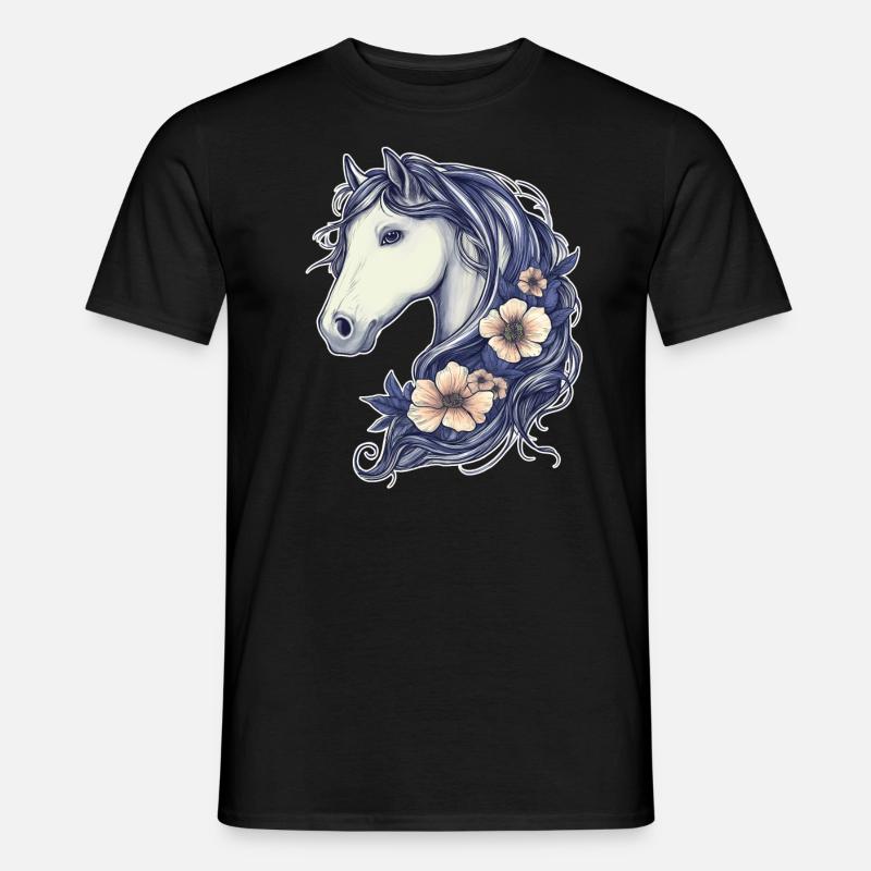 Süßes Pferd - Männer T-Shirt - Schwarz