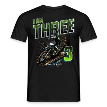 3e anniversaire de motocross - T-shirt homme - noir - Devant - AI Model Male 178 light (178cm)