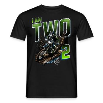 Motocross 2nd Birthday - Men's T-Shirt - black - Front - AI Model Male 178 light (178cm)