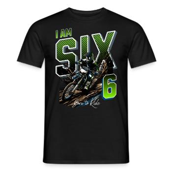 6e anniversaire de motocross - T-shirt homme - noir - Devant - AI Model Male 178 light (178cm)