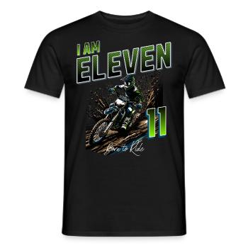 11e anniversaire de motocross - T-shirt homme - noir - Devant - AI Model Male 178 light (178cm)