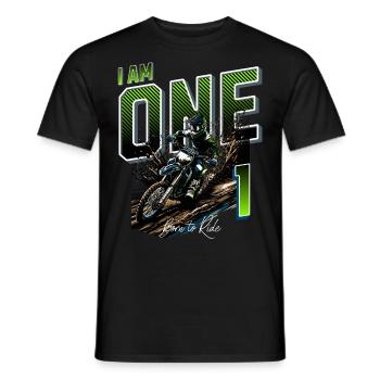 1er anniversaire de motocross - T-shirt homme - noir - Devant - AI Model Male 178 light (178cm)