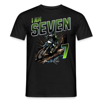 Motocross 7e anniversaire - T-shirt homme - noir - Devant - AI Model Male 178 light (178cm)