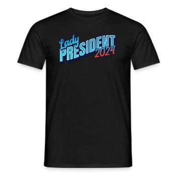 Lady President 2024: Kamala Harris for America - Men's T-Shirt - black - Front - AI Model Male 178 light (178cm)
