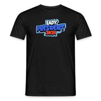 Lady President 2024: Kamala Harris Takes the Lead - Männer T-Shirt - Schwarz - Vorne - AI Model Male 178 light (178cm)