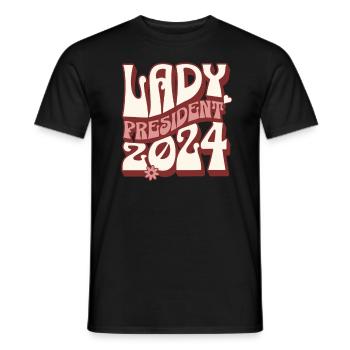 Lady President 2024 : Kamala Harris ouvre la voie - T-shirt homme - noir - Devant - AI Model Male 178 light (178cm)