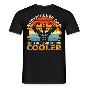 Bodybuilder Dad Like Regular Dad But Cooler | Dad - Men's T-Shirt - black - Front - AI Model Male 178 light (178cm)