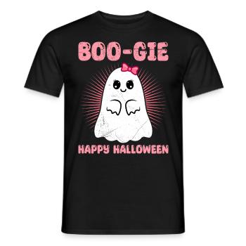Halloween Party BOO-GIE HAPPY HALLOWEEN Horror - Men's T-Shirt - black - Front - AI Model Male 178 light (178cm)