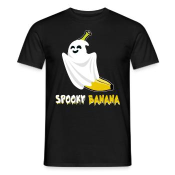 Halloween Kostüm Kinder SPOOKY BANANA Lustiges - Männer T-Shirt - Schwarz - Vorne - AI Model Male 178 light (178cm)